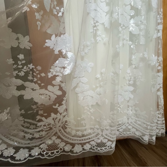 Southern fried chicks white sequin a line maxi dress - Picture 2 of 13